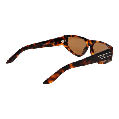 GCDS Women’s Sunglasses – Brown Full-Rim Frame, Orange Lenses