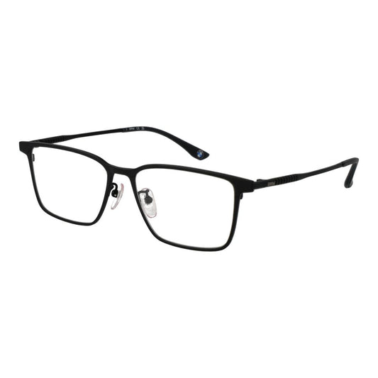 BMW Men’s Black Titanium Optical Glasses – Rectangle Frame