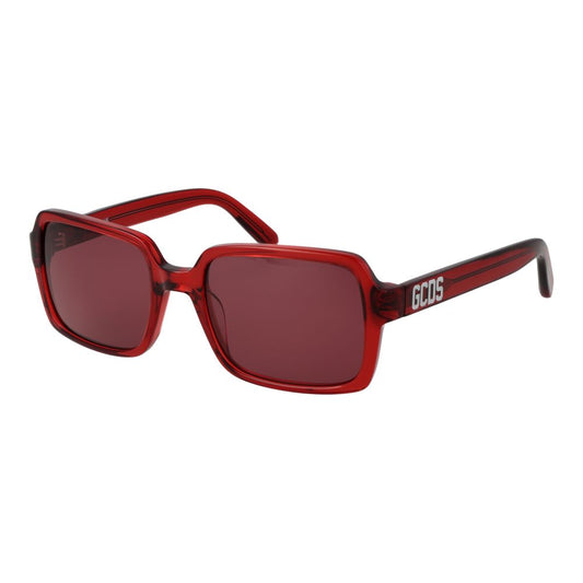 GCDS Women’s Sunglasses – Red Square Frame, Red Lenses