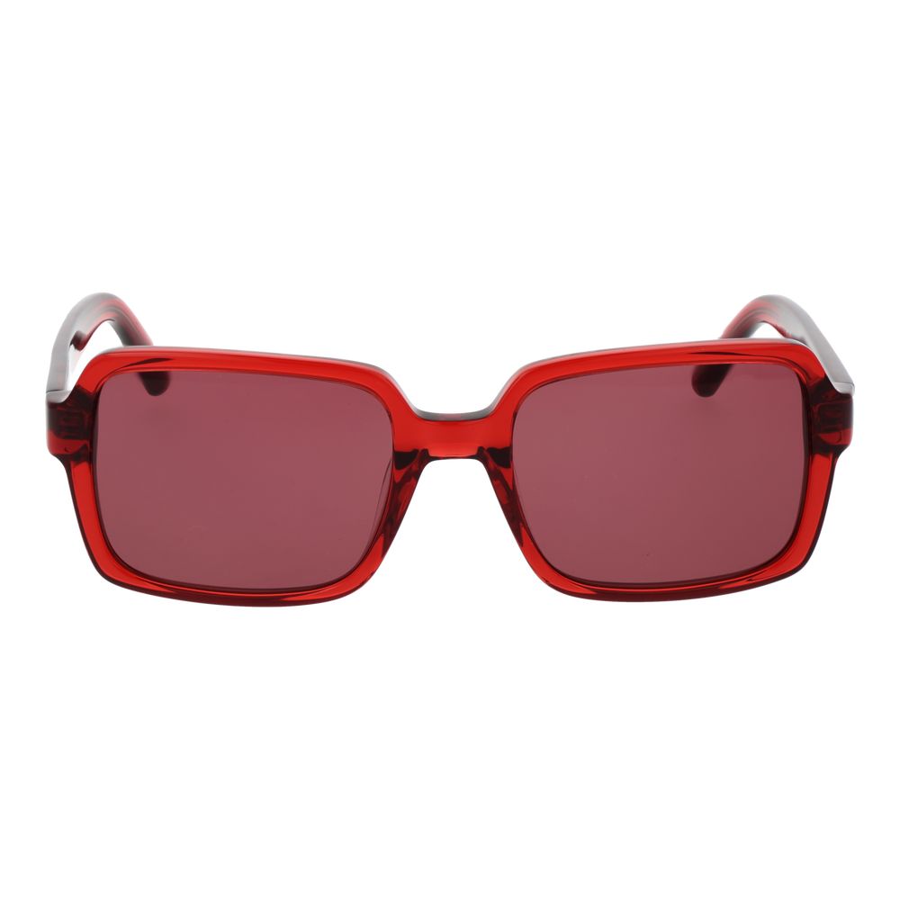 GCDS Women’s Sunglasses – Red Square Frame, Red Lenses