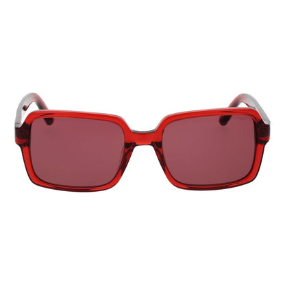GCDS Women’s Sunglasses – Red Square Frame, Red Lenses
