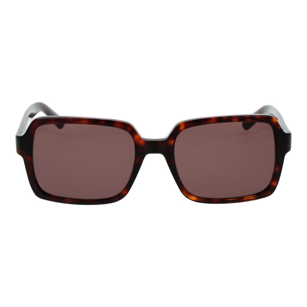 GCDS Unisex Sunglasses – Brown Square Frame, Burgundy Lenses