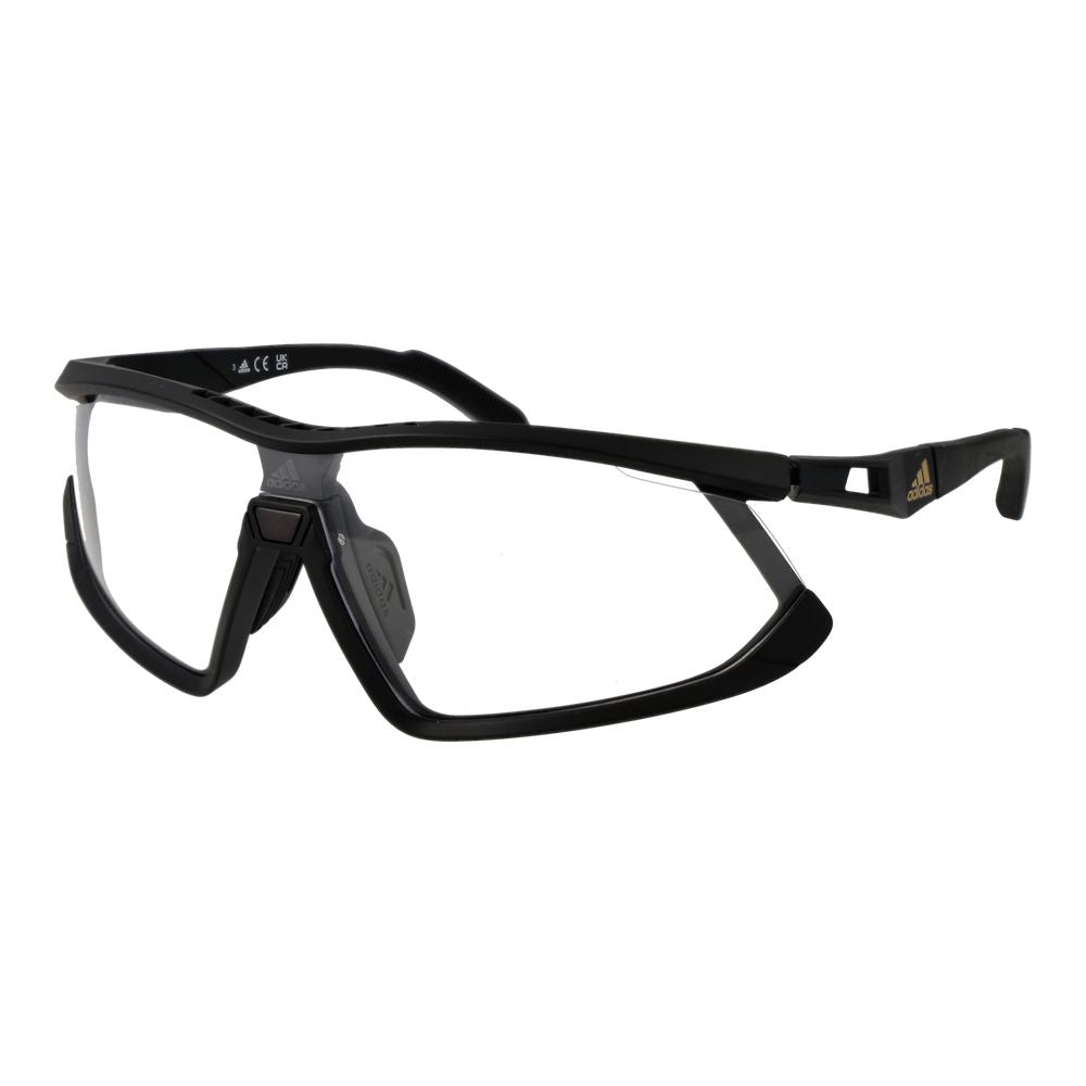 Adidas Unisex Sunglasses – Black Half-Rim Frame, Yellow Mirrored Lenses