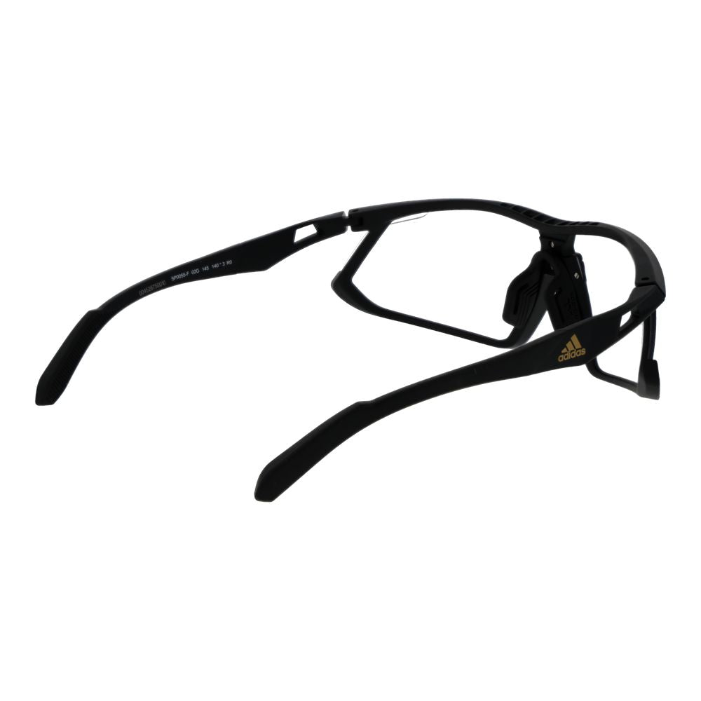Adidas Unisex Sunglasses – Black Half-Rim Frame, Yellow Mirrored Lenses