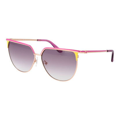 Guess Women’s Sunglasses – Rose Gold Butterfly Frame, Purple Gradient Lenses