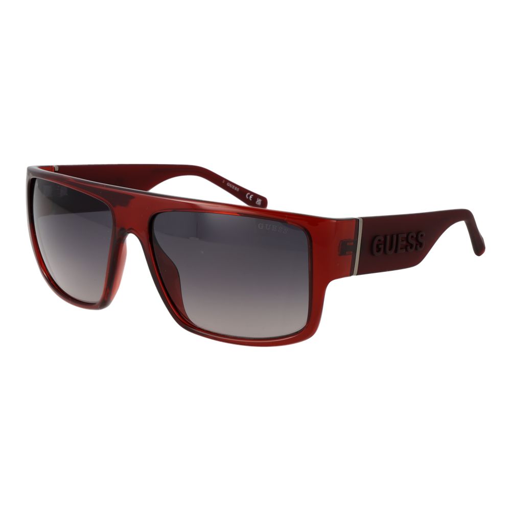Guess Men’s Sunglasses – Red Square Frame, Grey Gradient Lenses