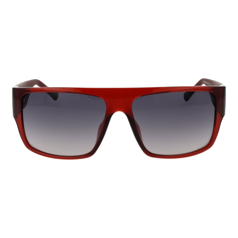 Guess Men’s Sunglasses – Red Square Frame, Grey Gradient Lenses