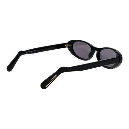 GCDS Unisex Sunglasses – Black Oval Frame, Grey Lenses