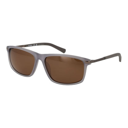 Harley-Davidson Men's Sunglasses – Grey Rectangle Frame, Brown Polarized Lenses