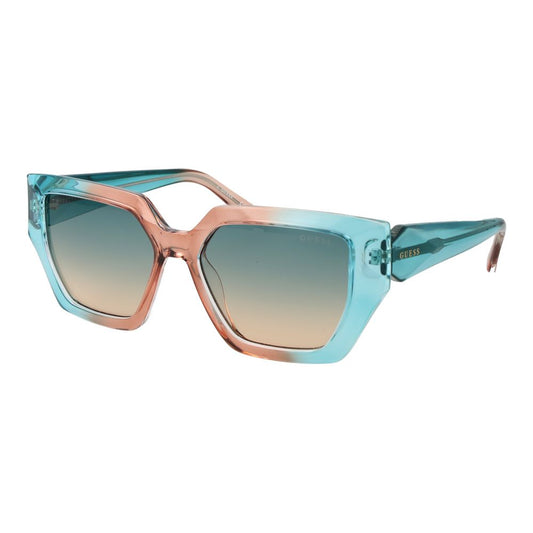 Guess Women’s Sunglasses – Turquoise Square Frame, Gradient Lenses
