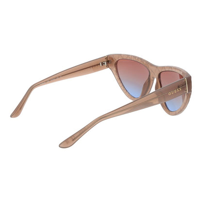 Guess Women’s Sunglasses – Beige Cat Eye Frame, Rose Gradient Lenses