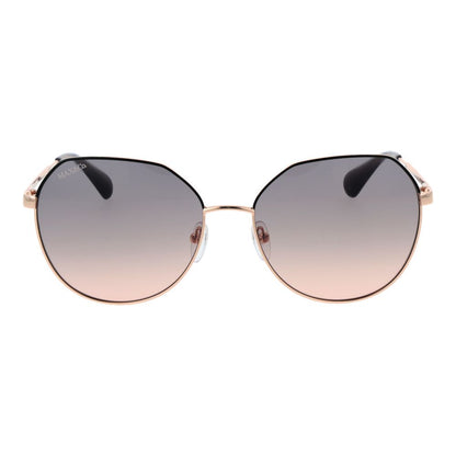 Max & Co Women’s Sunglasses – Rose Gold Full-Rim Frame, Grey Gradient Lenses