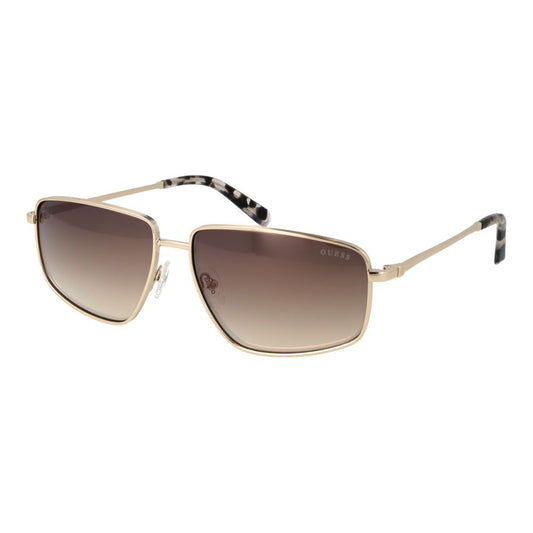 Guess Women’s Sunglasses – Gold Rectangle Frame, Brown Gradient Lenses