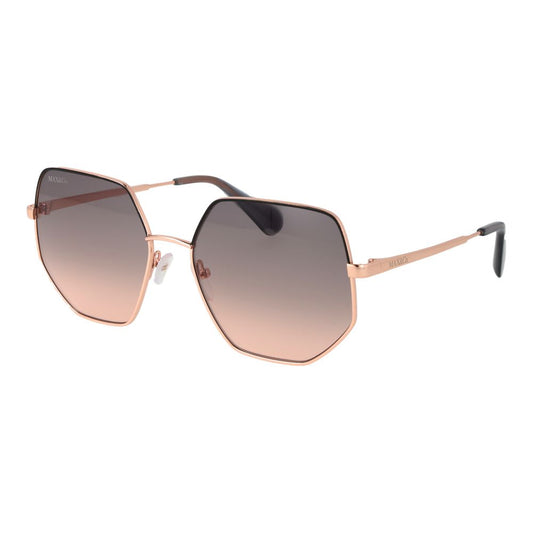 Max & Co Women's Sunglasses – Rose Gold Metal Frame, Black Gradient Lenses