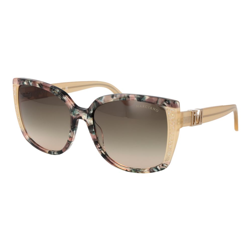 Marciano by Guess Women's Sunglasses – Multicolor Butterfly Frame, Brown Gradient Lenses