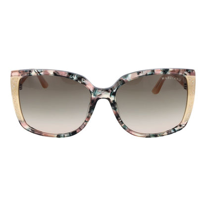 Marciano by Guess Women's Sunglasses – Multicolor Butterfly Frame, Brown Gradient Lenses