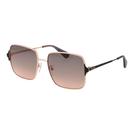 Max & Co Women’s Sunglasses – Rose Gold Square Frame, Grey Gradient Lenses