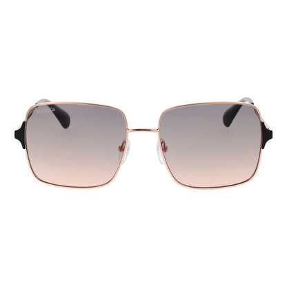 Max & Co Women’s Sunglasses – Rose Gold Square Frame, Grey Gradient Lenses