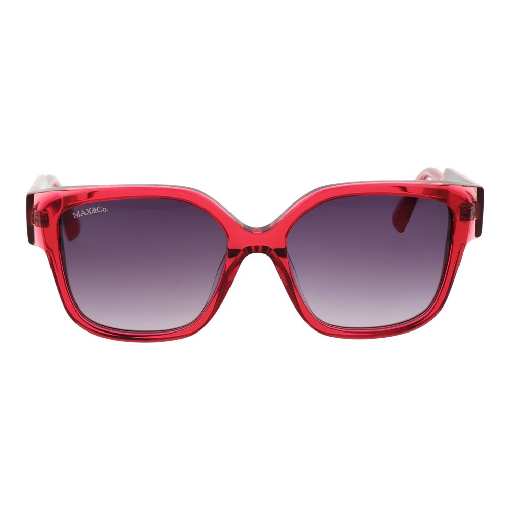 Max & Co Women's Sunglasses – Rose Butterfly Frame, Purple Gradient Lenses