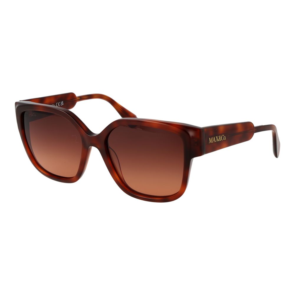 Max & Co Women's Brown Plastic Sunglasses – Butterfly Full-Rim Style