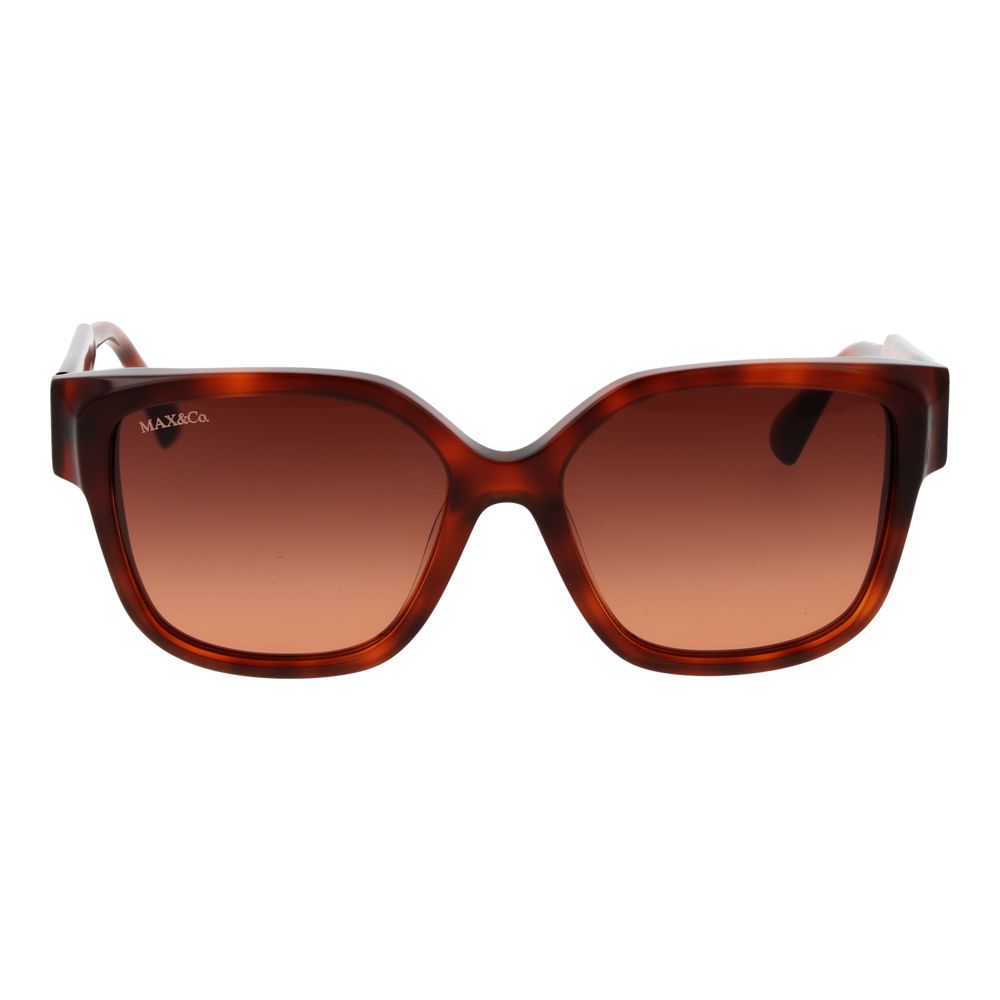 Max & Co Women's Brown Plastic Sunglasses – Butterfly Full-Rim Style