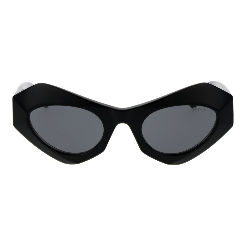 Emilio Pucci Women’s Sunglasses – Black Cat Eye Frame, Grey Lenses