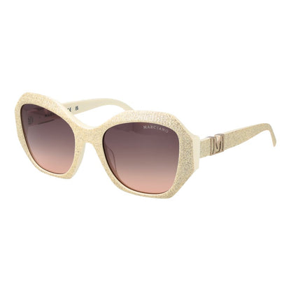 Marciano by Guess Women’s Sunglasses – Cream Butterfly Frame, Grey Gradient Lenses
