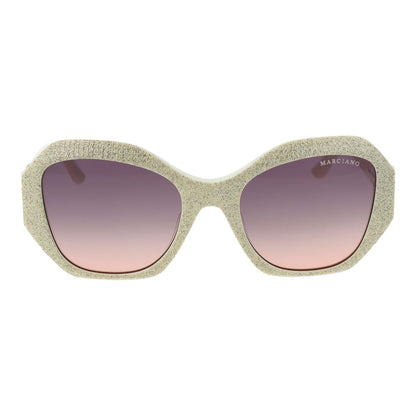 Marciano by Guess Women’s Sunglasses – Cream Butterfly Frame, Grey Gradient Lenses