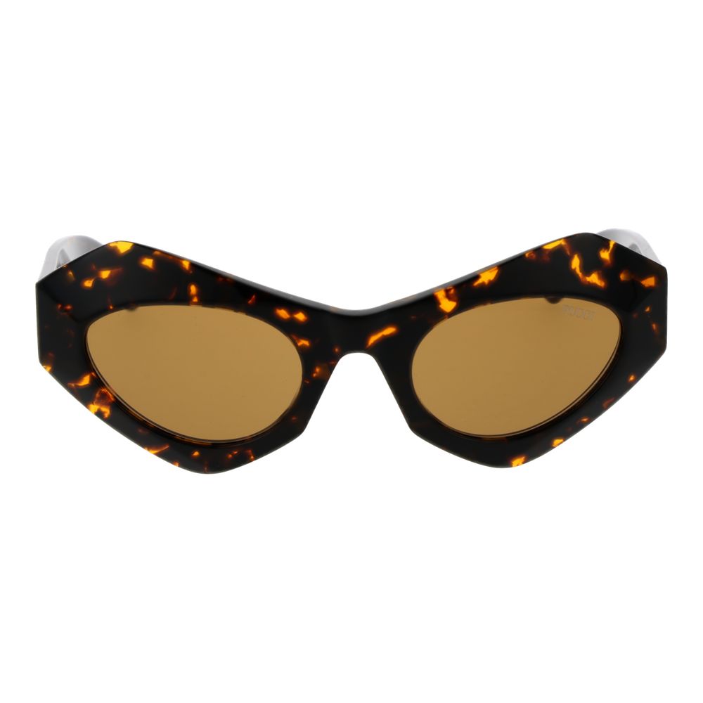 Emilio Pucci Women’s Sunglasses – Brown Cat Eye Frame, Orange Lenses