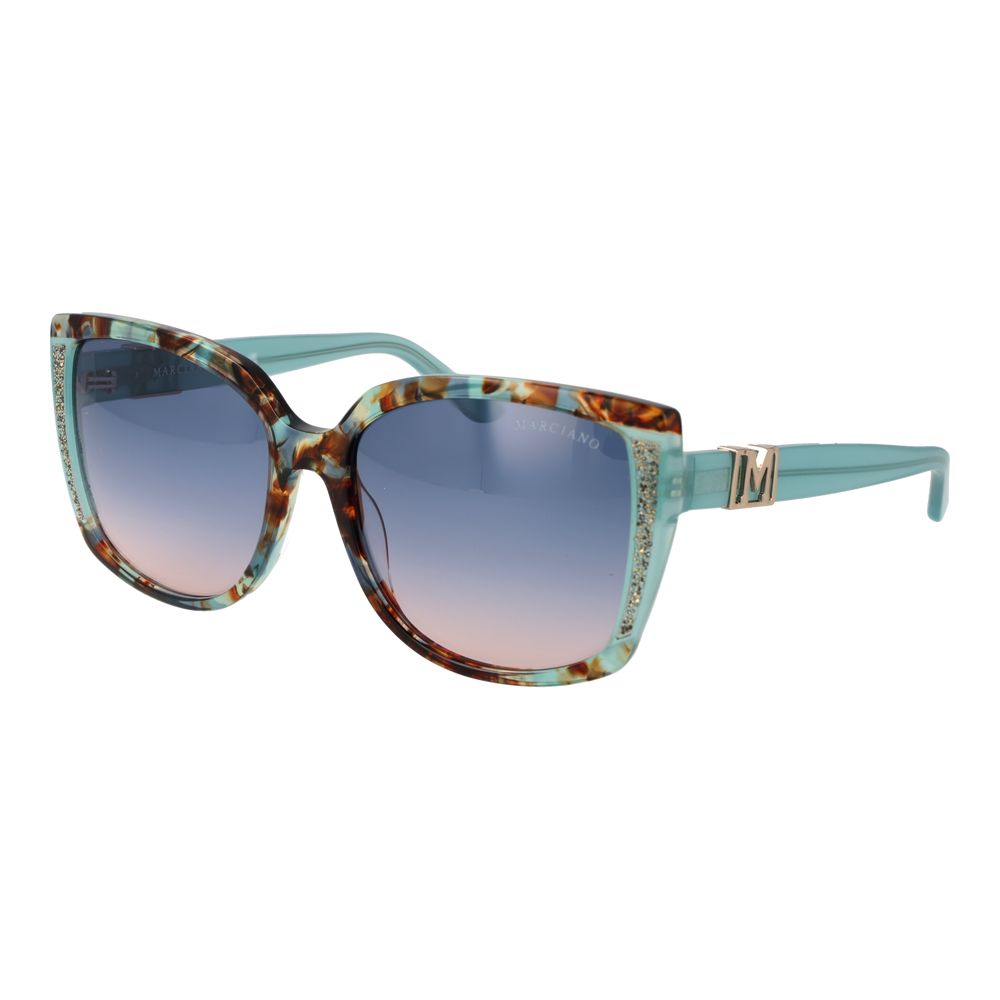 Marciano by Guess Women’s Sunglasses – Multicolour Butterfly Frame, Blue Gradient Lenses