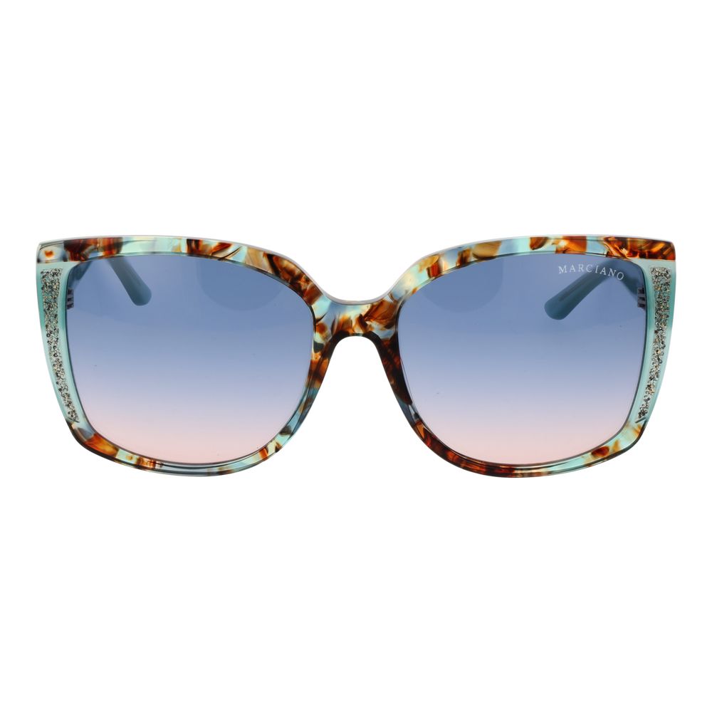 Marciano by Guess Women’s Sunglasses – Multicolour Butterfly Frame, Blue Gradient Lenses
