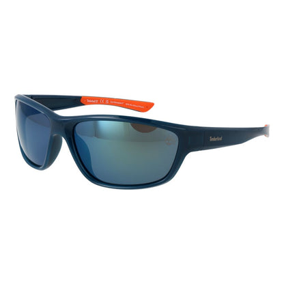 Timberland Men’s Sunglasses – Blue Full-Rim Frame, Polarized Lenses