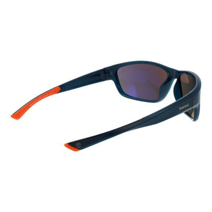 Timberland Men’s Sunglasses – Blue Full-Rim Frame, Polarized Lenses