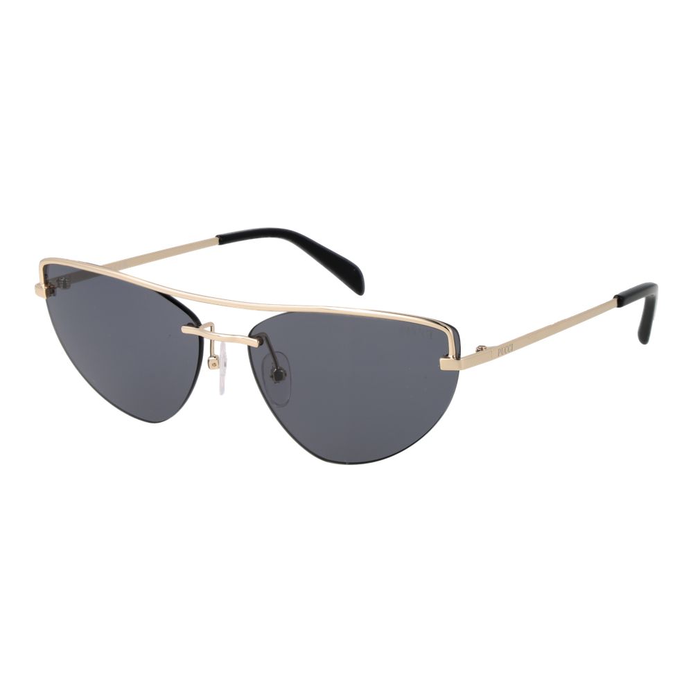Emilio Pucci Women’s Sunglasses – Gold Cat Eye Frame, Grey Lenses