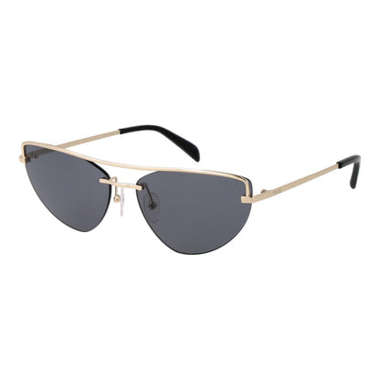 Emilio Pucci Women’s Sunglasses – Gold Cat Eye Frame, Grey Lenses