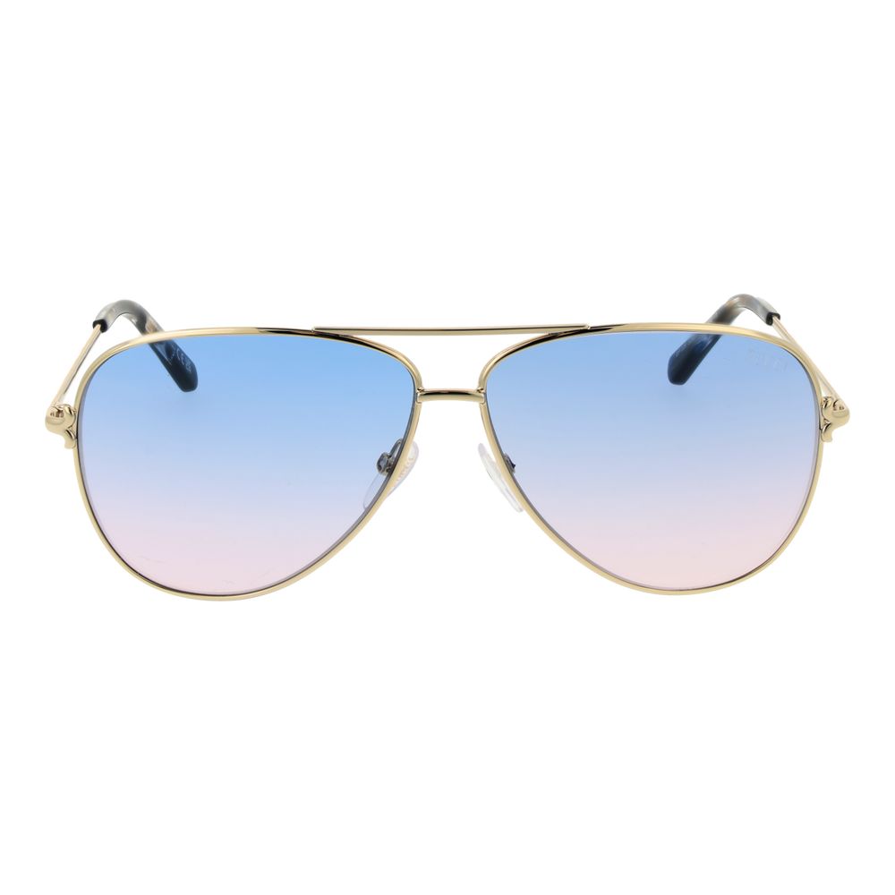 Emilio Pucci Women's Sunglasses – Gold Aviator Frame, Blue Gradient Lenses