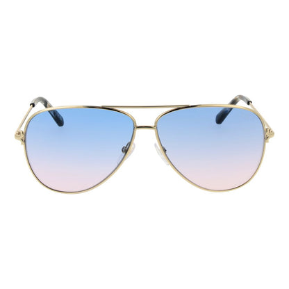 Emilio Pucci Women's Sunglasses – Gold Aviator Frame, Blue Gradient Lenses
