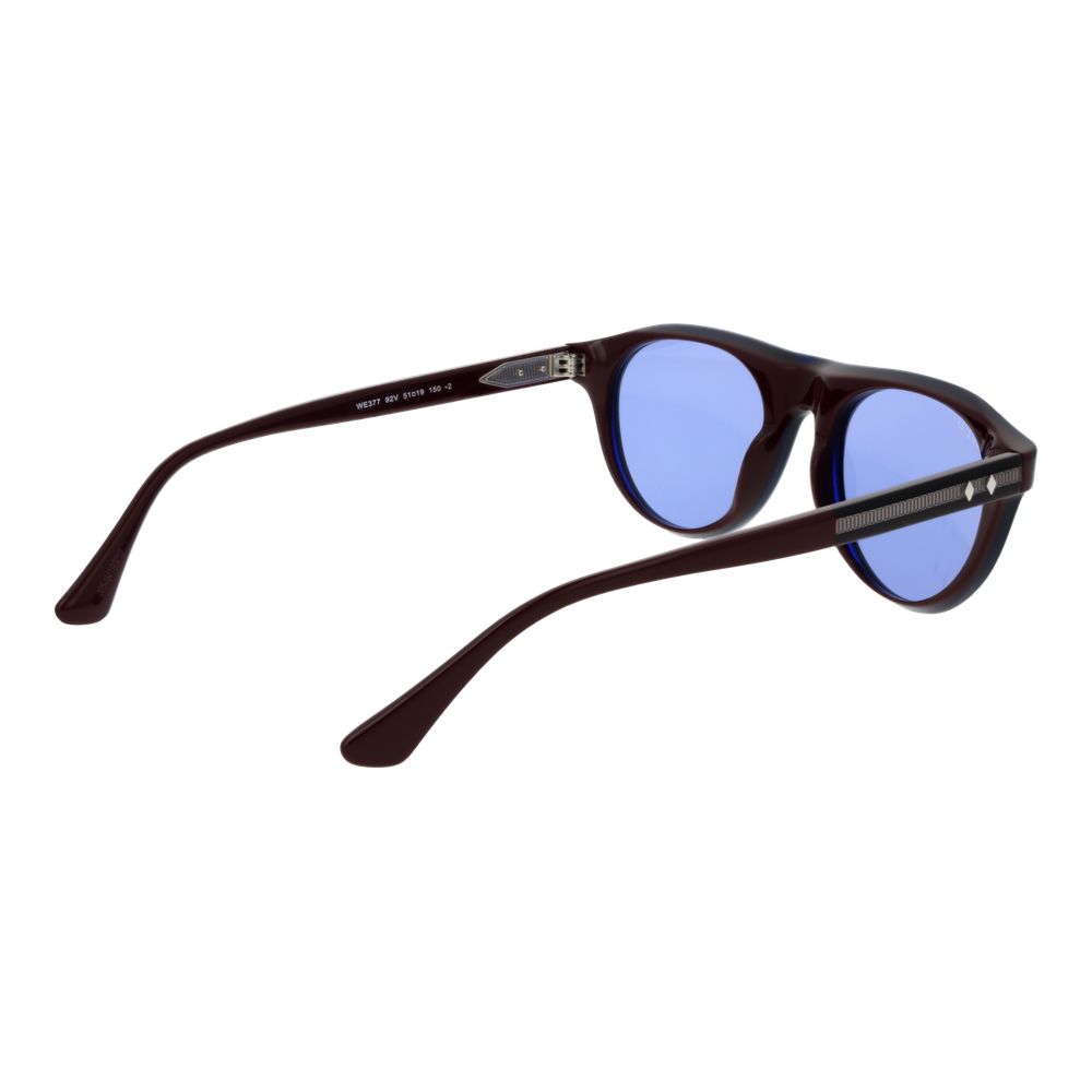 Web Blue Plastic Sunglasses – Panto Full-Rim Frame, Blue Lenses