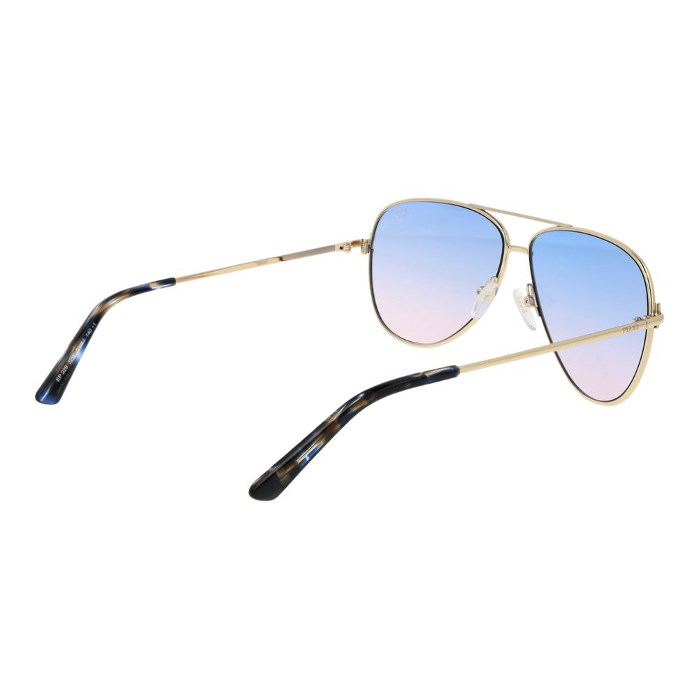 Emilio Pucci Women's Sunglasses – Gold Aviator Frame, Blue Gradient Lenses