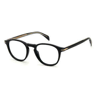David Beckham Men’s Optical Glasses – Black Round Frames