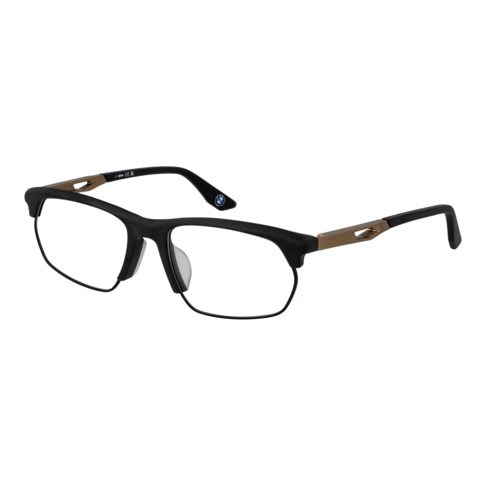 BMW Men's Optical Glasses – Black Full-Rim Rectangle Frame