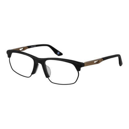 BMW Men's Optical Glasses – Black Full-Rim Rectangle Frame