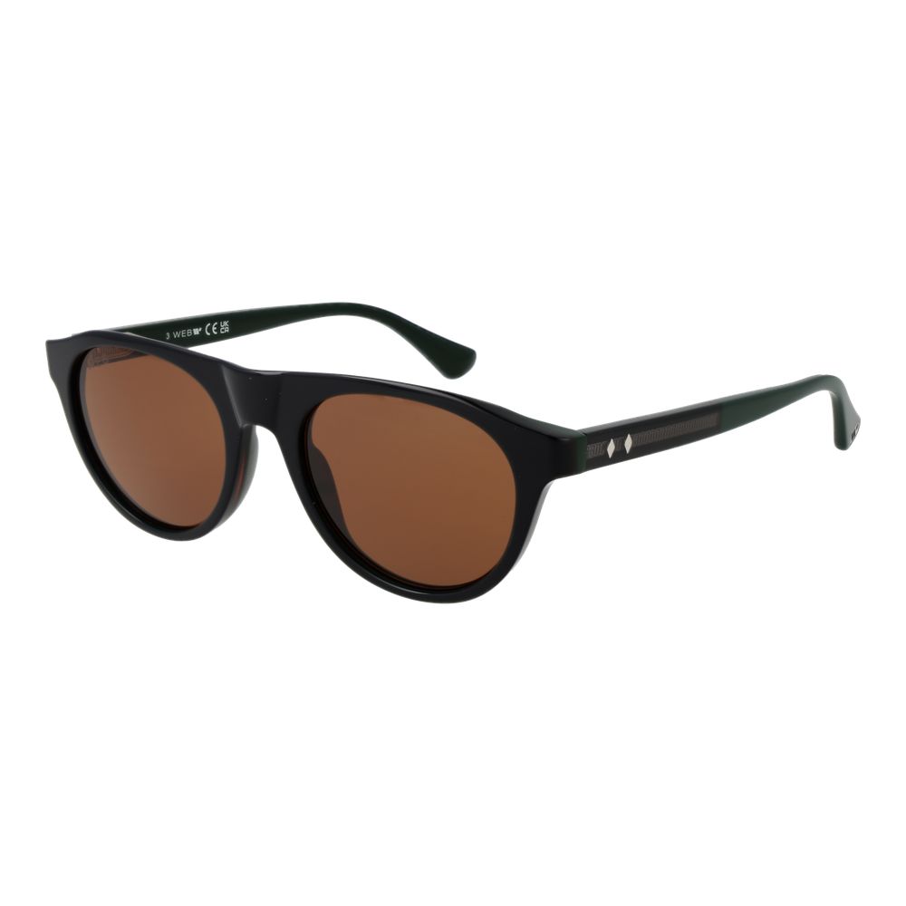 Web Bicolor Acetate Sunglasses – Green Panto Frame, Brown Lenses