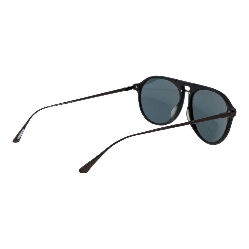 Web Black Titanium Sunglasses – Men’s Aviator Style, Grey Polarized Lenses