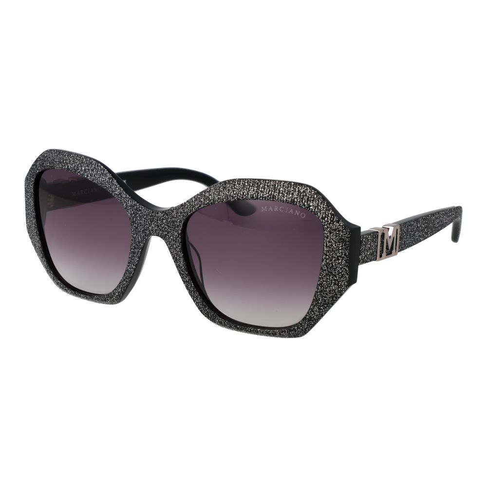 Marciano by Guess Women’s Sunglasses – Black Butterfly Frame, Purple Gradient Lenses