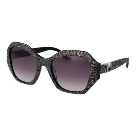 Marciano by Guess Women’s Sunglasses – Black Butterfly Frame, Purple Gradient Lenses