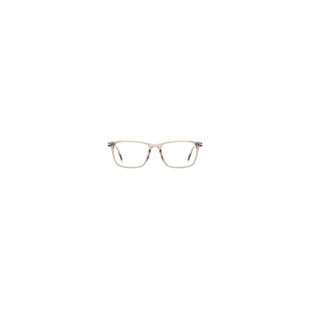 David Beckham Men's Optical Glasses – Beige Rectangle Frame