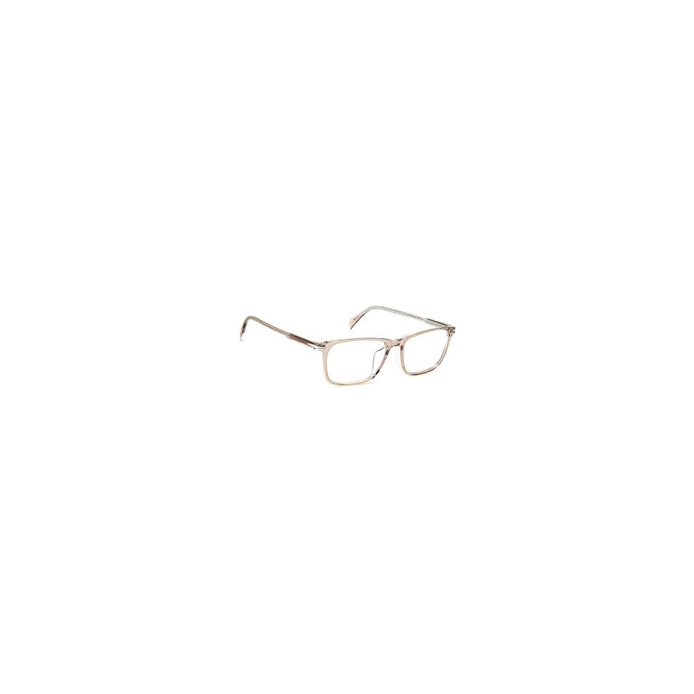 David Beckham Men's Optical Glasses – Beige Rectangle Frame