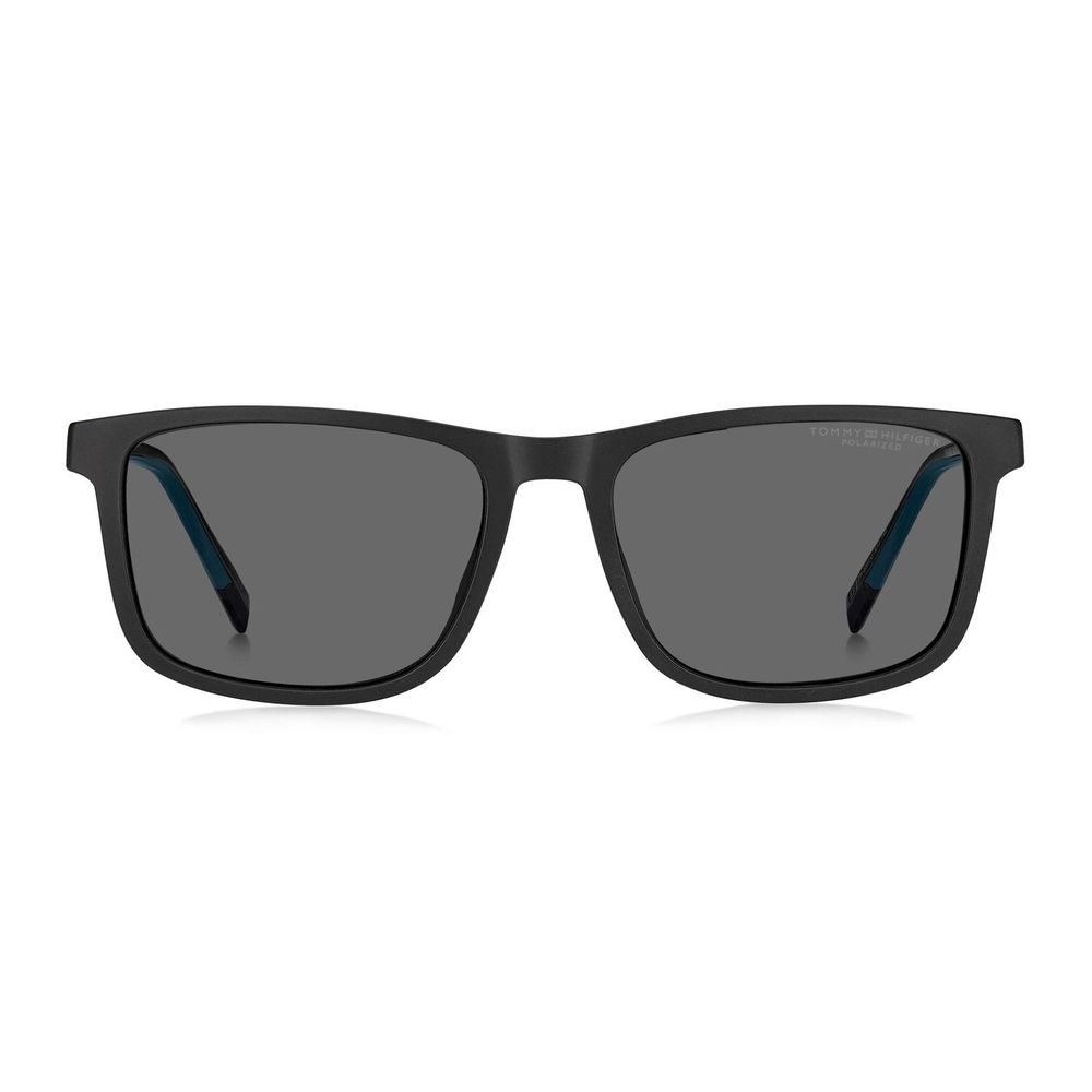 Tommy Hilfiger Men’s Hybrid Glasses – Black Square Frame, 55mm