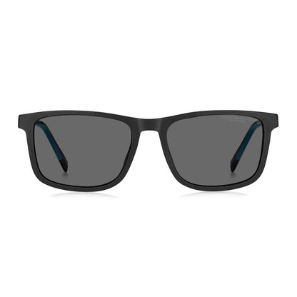 Tommy Hilfiger Men’s Hybrid Glasses – Black Square Frame, 55mm
